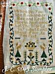 Click/tap for more details of J.C. 1845 Reproduction Sampler (cross stitch) by Darling and Whimsy