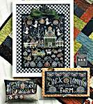 Click/tap for more details of Jack-O-Lantern Junction Farm (cross stitch) by Hands On Design