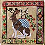 Click/tap for more details of Jackalopian Tapestry (cross stitch) by Lindy Stitches