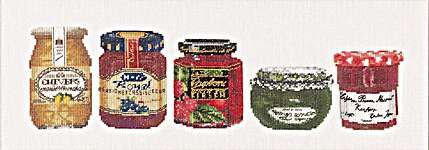 Click for more details of Jam Pots (cross stitch) by Thea Gouverneur