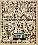Click/tap for more details of Jane Fiddes 1835 (cross stitch) by Hands Across the Sea Samplers