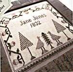 Click/tap for more details of Jane Jones 1832 Miniature Sampler (cross stitch) by The Wishing Thorn