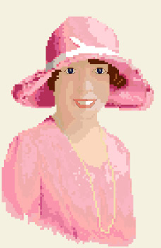 Click/tap for more details of Jennie, Adelaide, 1929 (cross stitch) by Anne Peden