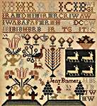 Click/tap for more details of Jenny Brimer (cross stitch) by Milady's Needle