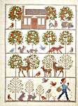 Click/tap for more details of Johnny Appleseed (cross stitch) by The Prairie Schooler