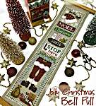 Click/tap for more details of Jolly Christmas Bell Pull (cross stitch) by Tiny Modernist