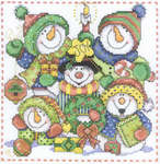 Click/tap for more details of Jolly Snowmen (cross stitch) by Imaginating