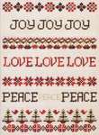 Click for more details of Joy - Love - Peace (cross stitch) by Stoney Creek