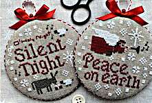 Click/tap for more details of Joyful Christmas Ornaments (cross stitch) by Stitches by Ethel