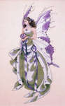 Click for more details of July's Amethyst Fairy (cross stitch) by Mirabilia Designs