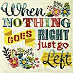 Click for more details of Just Go Left (cross stitch) by Tiny Modernist