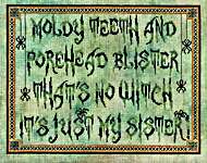 Click/tap for more details of Just My Sister (cross stitch) by Glendon Place