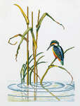 Click for more details of Kingfisher (cross stitch) by Eva Rosenstand