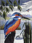 Click for more details of Kingfisher (long-stitch) by Sue Dakin