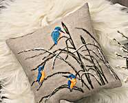 Click for more details of Kingfishers Cushion (cross stitch) by Permin of Copenhagen