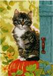 Click for more details of Kitten and Pumpkin (cross stitch) by Vervaco