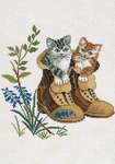 Click for more details of Kitten in Boots (cross stitch) by Eva Rosenstand