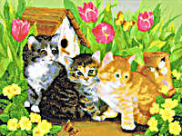 Click for more details of Kitties (cross stitch) by Kustom Krafts