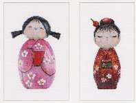 Click for more details of Kokeshi Dolls (cross stitch) by Thea Gouverneur
