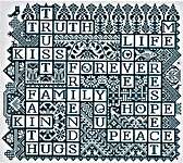 Click/tap for more details of Krozwyrd (cross stitch) by Long Dog Samplers