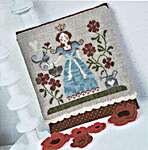 Click/tap for more details of La Dame Aux Coquelicots (Poppy Lady) (cross stitch) by Tralala