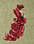 Click/tap for more details of Lady Orchid Moth (cross stitch) by Nora Corbett