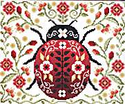 Click/tap for more details of Ladybug Love (cross stitch) by Shannon Christine