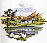 Click for more details of Lakeside Farm (cross stitch) by Rose Swalwell