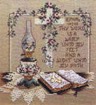 Click/tap for more details of Lamp unto my Feet (cross stitch) by Stoney Creek