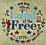 Click/tap for more details of Land of the Free Wreath (cross stitch) by Tiny Modernist