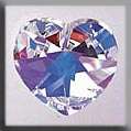 Click/tap for more details of Large Crystal Heart Treasure (beads and treasures) by Mill Hill