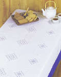 Click for more details of Large Hardanger Table Cover with Diamond Panels (hardanger) by Permin of Copenhagen