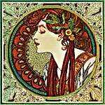 Click for more details of Laurel after A Mucha (cross stitch) by Riolis