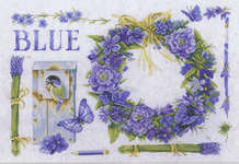 Lavender Wreath and Blue Tit