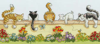 Click for more details of Lazy Cats (cross stitch) by Bothy Threads