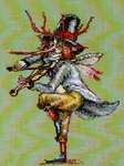Click for more details of Le Gallois du Tywyth (The Welsh Fiddler) (cross stitch) by Nimue Fee Main