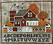 Click/tap for more details of Legend of Fall (cross stitch) by Twin Peak Primitives