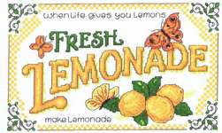 Click/tap for more details of Lemonade (cross stitch) by Imaginating