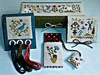Click/tap for more details of Les Oiseaux Bleus II (Blue Birds) (cross stitch) by Jardin Prive