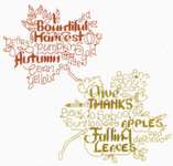 Click/tap for more details of Let's Love Autumn (cross stitch) by Imaginating