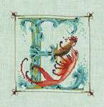 Click for more details of Letters from Mermaids - E (cross stitch) by Nora Corbett