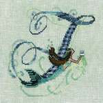 Click for more details of Letters from Mermaids - F (cross stitch) by Nora Corbett