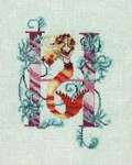 Click for more details of Letters from Mermaids - H (cross stitch) by Nora Corbett
