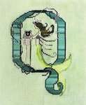 Click for more details of Letters from Mermaids - Q (cross stitch) by Nora Corbett