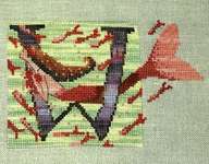 Click for more details of Letters from Mermaids - W (cross stitch) by Nora Corbett