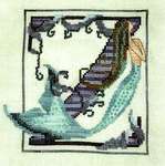 Click/tap for more details of Letters from Mermaids - Z (cross stitch) by Nora Corbett