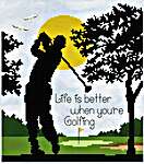 Click/tap for more details of Life and Golf (cross stitch) by Stoney Creek