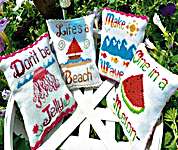 Click/tap for more details of Life's a Beach (cross stitch) by Pickle Barrel Designs