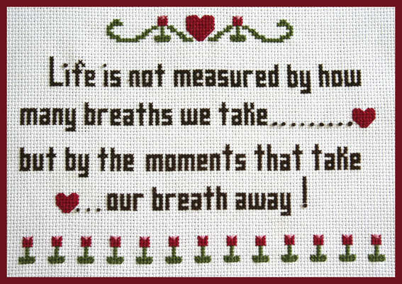 Click for more details of Life's Moments Sampler (cross stitch) by Mary Gaines
