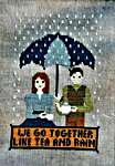 Click/tap for more details of Like Tea and Rain (cross stitch) by puntiniputini